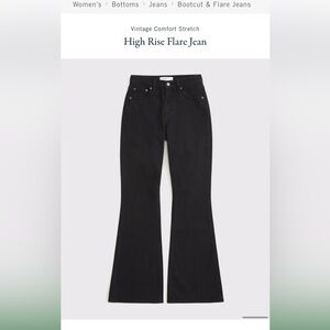 Abercrombie & Fitch The Flare Ultra High Rise Black Jeans size 31/12